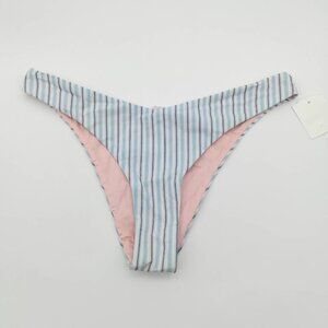 Nordstrom Womens Bikini Swim Bottom Multicolor Stripe Summer S‎ New